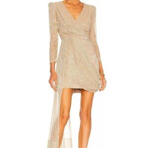 PatBO Lurex Draped Mini Dress